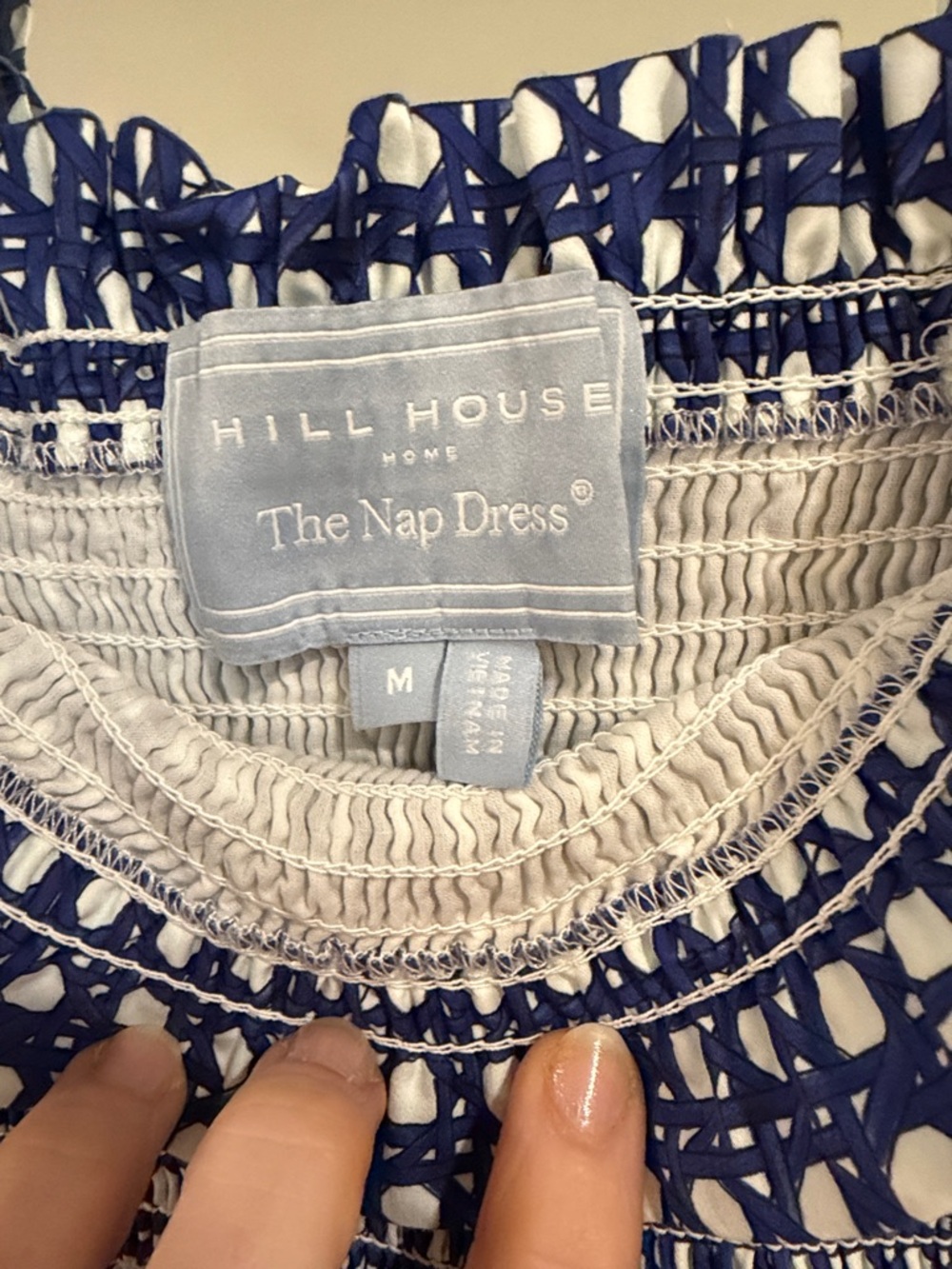Hill House Home Elizabeth Nap Dress Blue Gingham size M - Picture 3 of 3